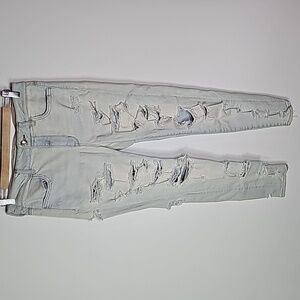 American Eagle super stretch size 10 distressed style high rise jeggings